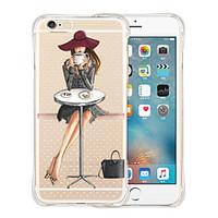 For iPhone 6 Case / iPhone 6 Plus Case Shockproof / Transparent / Pattern Case Back Cover Case Sexy Lady Soft SiliconeiPhone 6s Plus/6