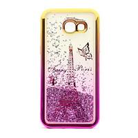 For Samsung Galaxy A3(2017) A5(2017) Case Cover Flowing Liquid Pattern Back Cover Case Glitter Shine Eiffel Tower Soft TPU