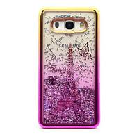 For Samsung Galaxy J5 (2016) J3 (2016) Case Cover Flowing Liquid Pattern Back Cover Case Glitter Shine Eiffel Tower Soft TPU for J3