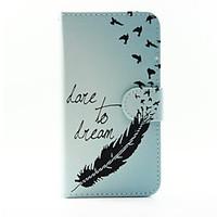 For Samsung Galaxy Case Card Holder / with Stand / Flip / Pattern / Magnetic Case Full Body Case Feathers PU Leather Samsung A5 / A3