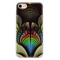 For Peacock Feather Pattern Smooth IMD Crafts TPU Material Soft Phone Case for iPhone 7 Plus 7 6s 6 Plus SE 5s 5