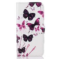 For iPhone 7 7 Plus 6s 6 Plus SE 5S 5 5C Card Holder Flip Butterfly Pattern Case Full Body Case Hard PU Leather