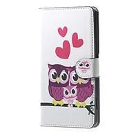 For Nokia Case Card Holder / Wallet / with Stand Case Full Body Case Owl Hard PU Leather Nokia Lumia 650