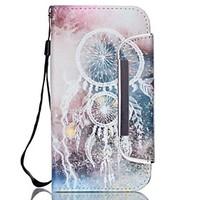 For Samsung Galaxy Case Card Holder / Wallet / with Stand / Flip Case Full Body Case Dream Catcher PU Leather Samsung S5 / S4 Mini / S4