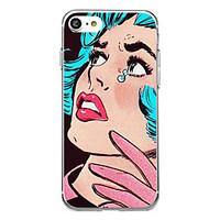 For Ultra Thin Pattern Back Cover Case Sexy Lady Crying Soft Rubber for iPhone 7 Plus 7 6s Plus 6 Plus 6s 6 SE 5s 5