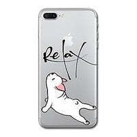 for iphone 7 plus 7 case cover transparent pattern back cover case dog ...