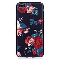 For iPhone 7 Plus 6 Plus 6S SE 5S 5 Case Cover Flower Pattern Relief Back Cover Soft TPU