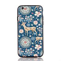 For Apple iPhone 7 7 Plus iPhone 6s 6 Plus Case Cover The Deer Pattern 3D Relief Plastic Back Shell TPU Frame Cases