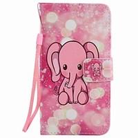 For Samsung Galaxy A5 (2016) A3 (2016) Case Cover Pink Elephant Painting PU Phone Case