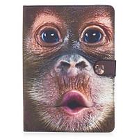 For Apple iPad Pro 9.7\'\' iPad Air 2 iPad Air iPad 4 3 2 Case Cover Monkey Pattern Painted Card Stent Wallet PU Skin Material Flat Protective Shell
