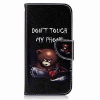 For Samsung Galaxy A5 (2017) A3 (2017) Card Holder Wallet with Stand Flip Pattern Case Full Body Case Bear Hard PU Leather A7 (2017)