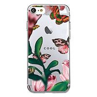 For iPhone 7 Plus 7 Case Cover Pattern Back Cover Case Cartoon Word / Phrase Flower Soft TPU for iPhone 6s Plus 6 Plus 5s SE