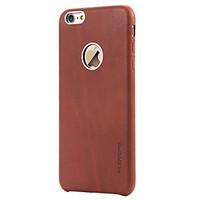 For iPhone 6s 6 Plus Shockproof Case Back Cover Case Solid Color Hard Genuine Leather