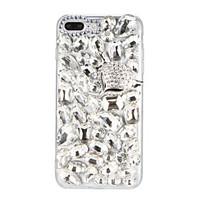 For Rhinestone DIY Case Back Cover Case Glitter Shine 3D Cartoon Hard PC for Apple iPhone 7 7 Plus 6s 6 Plus SE 5s 5