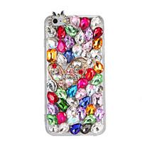 For Rhinestone DIY Case Back Cover Case Glitter Shine 3D Cartoon Hard PC for Apple iPhone 7 7 Plus 6s 6 Plus SE 5s 5