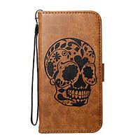 For Samsung Galaxy J7(2017) J5(2017) Phone Case PU Leather Material Skull Pattern Embossed Phone Case J7 Prime J5 Prime J710 J510 J310 J3