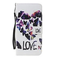 For iPhone 7Plus 7 PU Leather Material Love Type Pattern Wallet Section Phone Case for 6 Plus 6S 5 SE