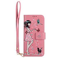 For Samsung Galaxy J7(2017) J3(2017) Phone Case PU Leather Material Woman and Cat Pattern Luminous Phone Case J7 Prime J5 Prime J710 J7 J510 J5 J310