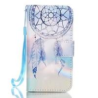 For iPhone 5 Case Wallet / Card Holder / with Stand / Flip / Pattern Case Full Body Case Dream Catcher Hard PU Leather iPhone SE/5s/5