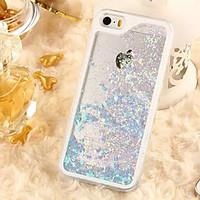 For iPhone 5 Case Flowing Liquid / Transparent Case Back Cover Case Glitter Shine Hard PC iPhone SE/5s/5