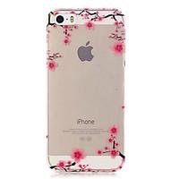 for iphone 5 case transparent case back cover case flower soft tpu iph ...