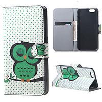 For iPhone 6 Case / iPhone 6 Plus Case Wallet / Card Holder / with Stand / Flip / Pattern / Magnetic Case Full Body Case Owl HardPU