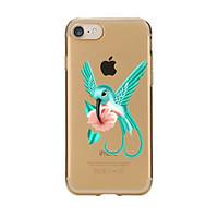 for transparent pattern case back cover case cartoon lovely bird soft  ...