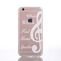 For iPhone 6 Case / iPhone 6 Plus Case Transparent / Pattern Case Back Cover Case Word / Phrase Soft TPUiPhone 6s Plus/6 Plus / iPhone