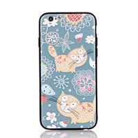 For Apple iPhone 7 7 Plus iPhone 6s 6 Plus Case Cover The Cat Pattern 3D Relief Plastic Back Shell TPU Frame Cases