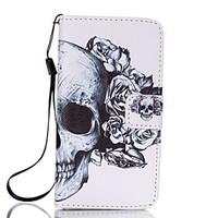 For Samsung A3(2017) A5(2017) Card Holder Wallet with Stand Case Full Body Case Skull Hard PU Leather