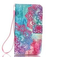 For Samsung A3(2017) A5(2017) Card Holder Wallet with Stand Case Full Body Case Flower Hard PU Leather