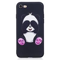 For Apple iPhone 7 7 Plus 6S 6 Plus 5S SE Case Cover Panda Pattern Painted Embossed Feel TPU Soft Case Phone Case