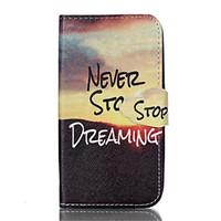 For Samsung Galaxy Case Wallet / Card Holder / with Stand / Flip Case Full Body Case Word / Phrase PU Leather Samsung J5 (2016)