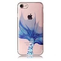 For Apple iPhone 7 7 Plus 6S 6 Plus SE 5S 5 Case Cover Blue Fish Tail Pattern Painted Relief High Penetration TPU Material Phone Case