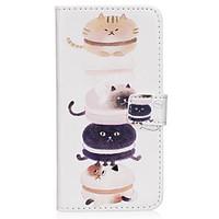 for Samsung Galaxy s8 s8 Plus Case Cover Cat Pattern PU Material Card Sten Twallet Phone Case S7 S6 S5 S7edge S6edge