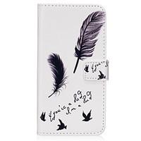 for Samsung Galaxy s8 s8 Plus Case Cover Black Feathers Pattern PU Material Card Sten Twallet Phone Case S7 S6 S5 S7edge S6edge