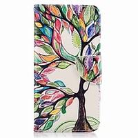 For Huawei P10 Plus P10 Lite Card Holder Wallet with Stand Flip Pattern Case Full Body Case Tree Hard PU Leather