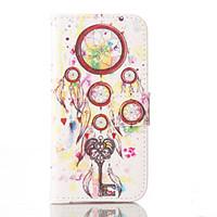 For iPhone 5 Case Card Holder / with Stand Case Full Body Case Dream Catcher Hard PU Leather iPhone SE/5s/5