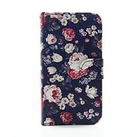 For Samsung Galaxy Case Wallet / Card Holder / with Stand / Flip Case Full Body Case Flower PU Leather SamsungS6 edge plus / S6 edge / S6