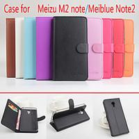 For Meizu Case Wallet / Card Holder / with Stand / Flip / Magnetic Case Full Body Case Solid Color Hard PU Leather Meizu