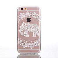 For iPhone 6 Case / iPhone 6 Plus Case Transparent / Pattern Case Back Cover Case Lace Printing Soft TPUiPhone 6s Plus/6 Plus / iPhone