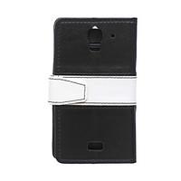 For Huawei Case Wallet / Card Holder / with Stand / Flip Case Full Body Case Solid Color Hard PU Leather Huawei Y360