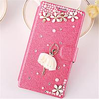 For Samsung Galaxy Case Card Holder / Rhinestone / with Stand / Flip Case Full Body Case 3D Cartoon PU Leather SamsungTrend Duos / Trend