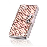 For iPhone 5 Case Card Holder / Rhinestone / with Stand / Flip Case Full Body Case Geometric Pattern Hard PU Leather iPhone SE/5s/5