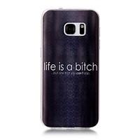 For Samsung Galaxy S7 edge S7 Case Cover Pattern Back Cover Word Phrase Soft TPU