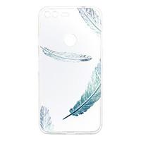 For Google Pixel XL Case Cover Feathers Pattern Back Cover Soft TPU for Google Pixel