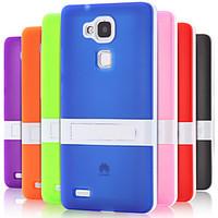 For Huawei Case with Stand Case Back Cover Case Solid Color Hard TPU Huawei Huawei Mate 7
