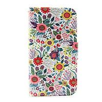 For Samsung Galaxy Case Card Holder / Wallet / with Stand / Flip Case Full Body Case Flower PU Leather Samsung J5 (2016) / J1 (2016)