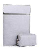 For MacBook Pro Air 13 15 Inch Sleeves PU Leather Simple Portable Notebook Bag Solid Color Laptop Sleeves 15