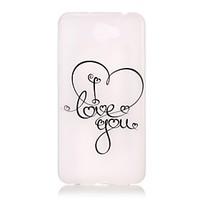 For Glow in the Dark / Translucent Case Back Cover Case I Love You Soft TPU Huawei Y5 II